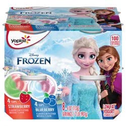 Yoplait Low Fat Kids Yogurt, Disney Frozen Variety Pack, Gluten Free Snacks, 8 Yogurt Cups