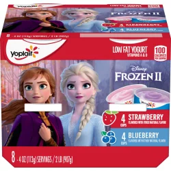 Yoplait Kid Yogurt, Disney Frozen Strawberry and Blueberry Yogurt, 8 Cups