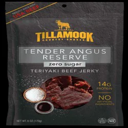 Tillamook Tender Angus Reserve Teriyaki Jerky, 6 oz