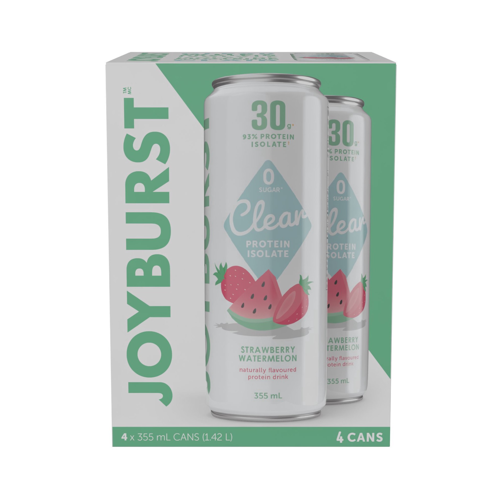 slide 1 of 1, Joyburst Clear Protein Isolate Drink - Strawberry Watermelon, 4 ct