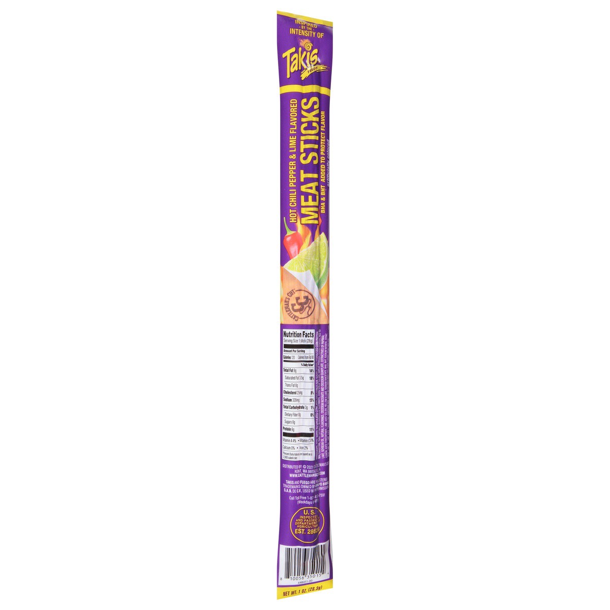 slide 4 of 9, Takis Fuego Meat Sticks 1 oz, 1 oz