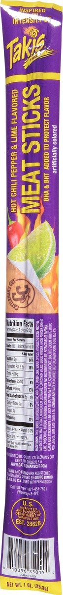 slide 8 of 9, Takis Fuego Meat Sticks 1 oz, 1 oz