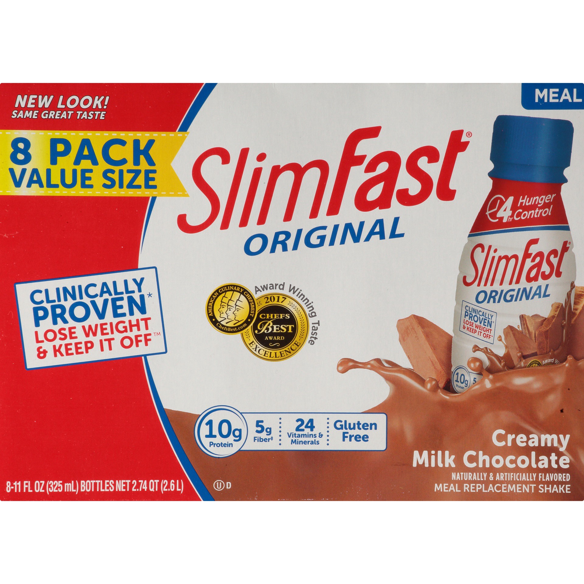 slide 3 of 19, SlimFast Meal Replacement Shake, Creamy Milk Chocolate, Value Size, 8 ct
