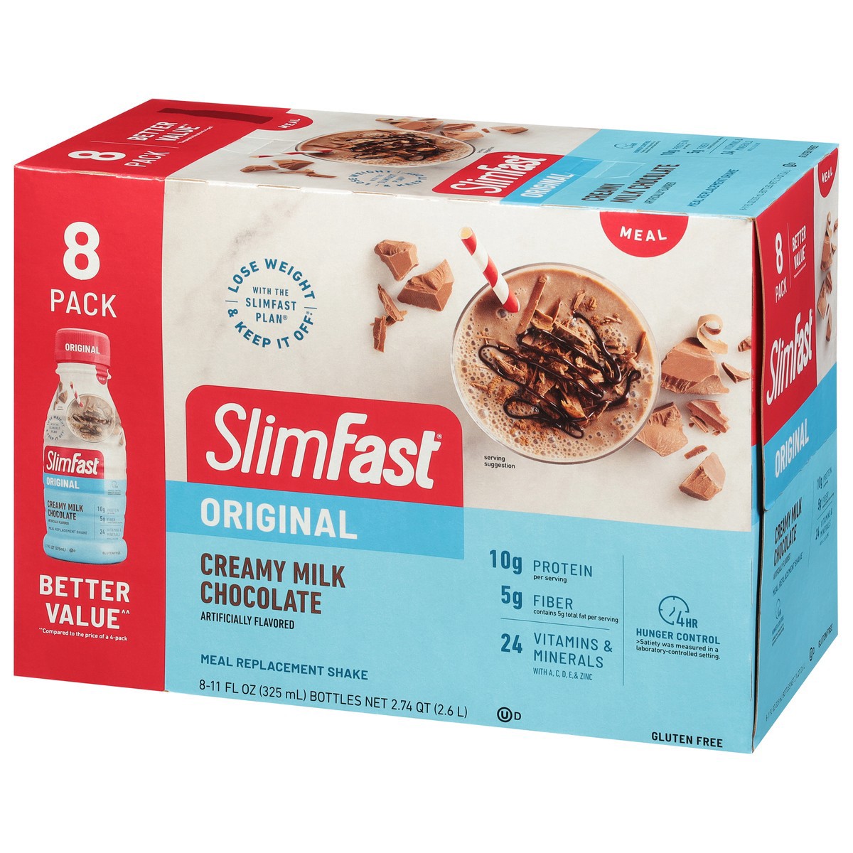 slide 6 of 19, SlimFast Meal Replacement Shake, Creamy Milk Chocolate, Value Size, 8 ct