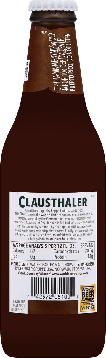 slide 5 of 9, Clausthaler Amber Sing, 12 oz