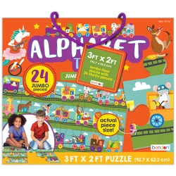 Bendon Alphabet Jumbo Floor Puzzle, 3 ft x 2 ft, 24 Pieces