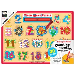 Bendon Magic Wand Wooden Magnetic Puzzle, 11-1/2" x 15-3/4", Numbers