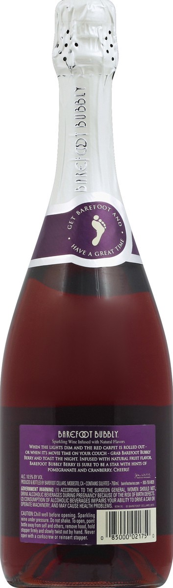 slide 6 of 6, Barefoot Bubbly Berry Fusion, 750 ml