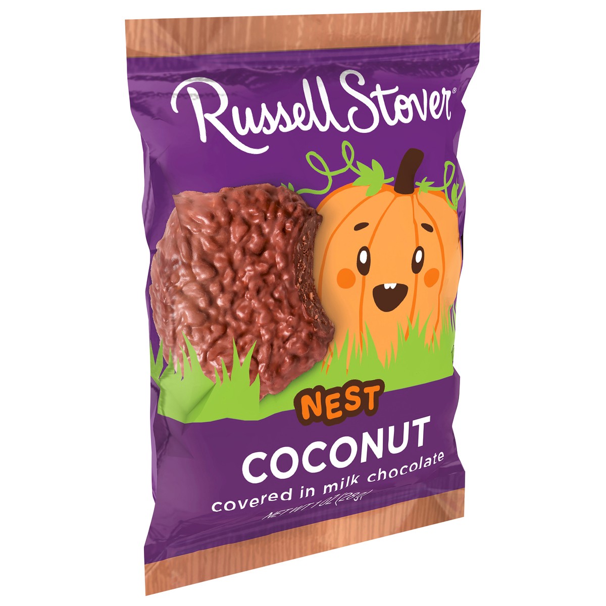 slide 3 of 7, Russell Stover Coconut Nest Pumpkin IC, 1 oz