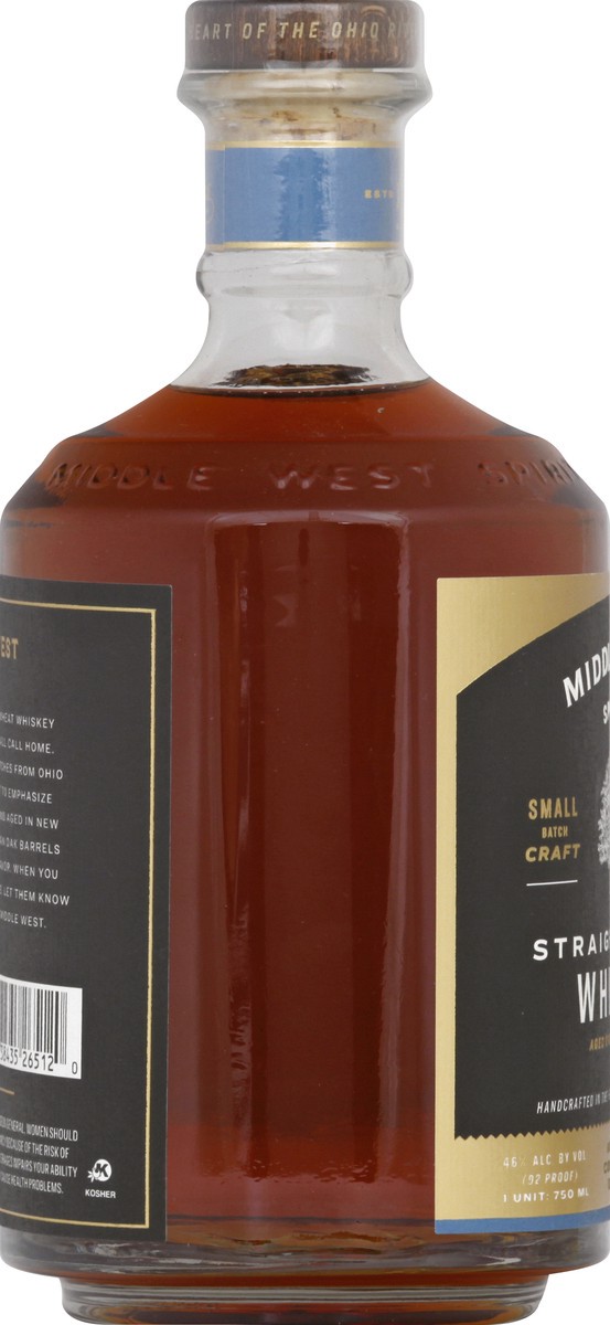slide 9 of 9, Middle West Spirits Whiskey, Straight Wheat, 750 ml