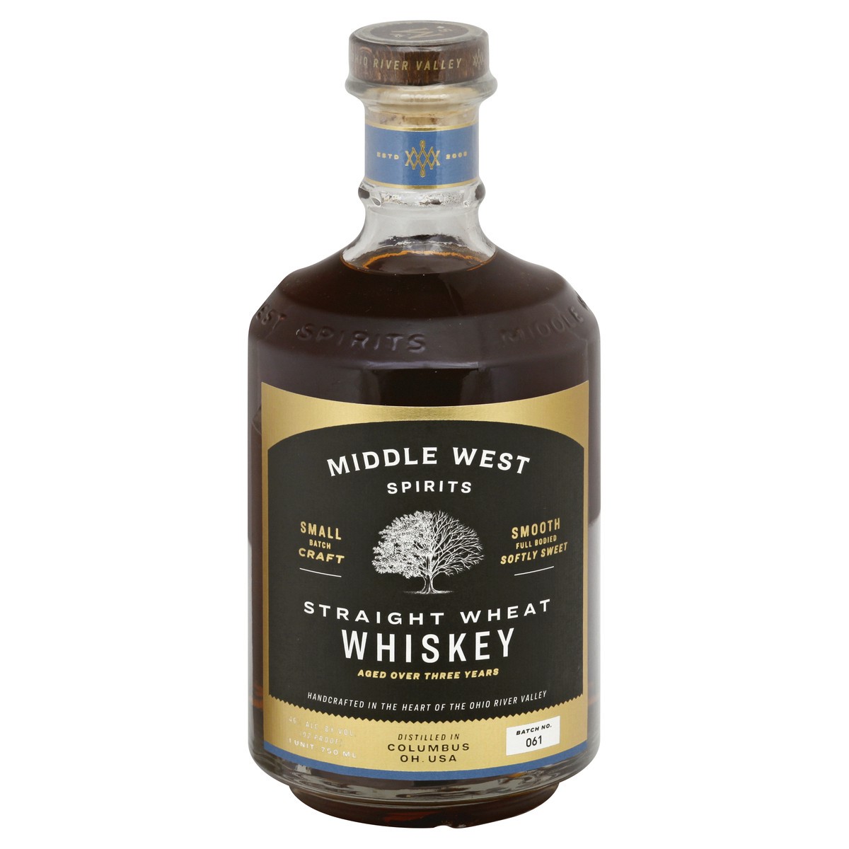 slide 4 of 9, Middle West Spirits Whiskey, Straight Wheat, 750 ml