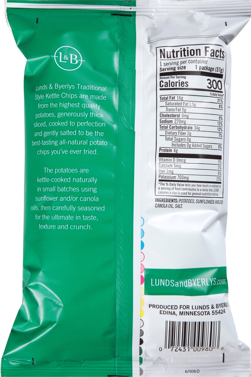slide 9 of 9, Lunds & Byerlys Extra Crunchy Traditional Style Kettle Chips 2 oz, 2 oz
