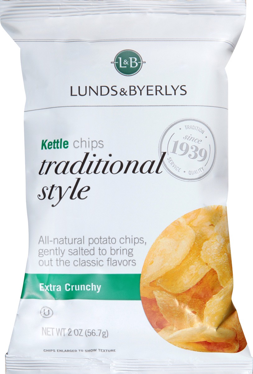 slide 4 of 9, Lunds & Byerlys Extra Crunchy Traditional Style Kettle Chips 2 oz, 2 oz