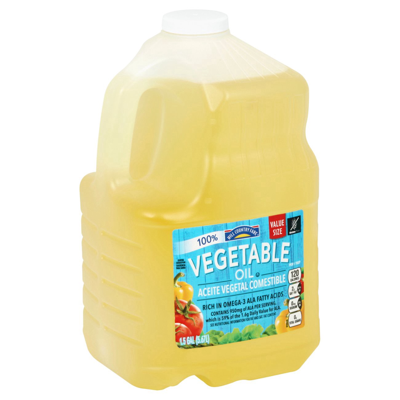 slide 1 of 1, Hill Country Fare Vegetable Oil, 1.5 gal