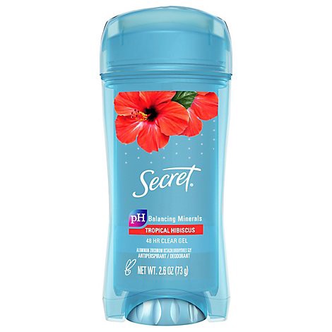 slide 1 of 1, Secret Fresh Apdo Clear Gel Tropical Hibiscus - 2.6 OZ, 2.6 oz