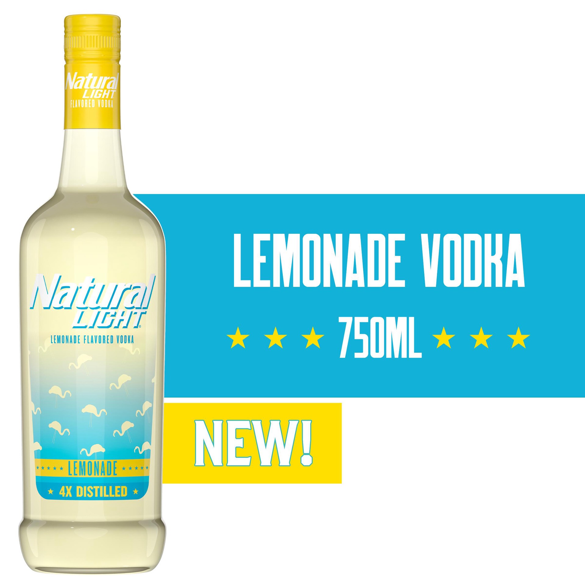 slide 4 of 7, Natural Light Vodka, Lemonade Flavored Vodka, 750 mL Bottle, 750 ml