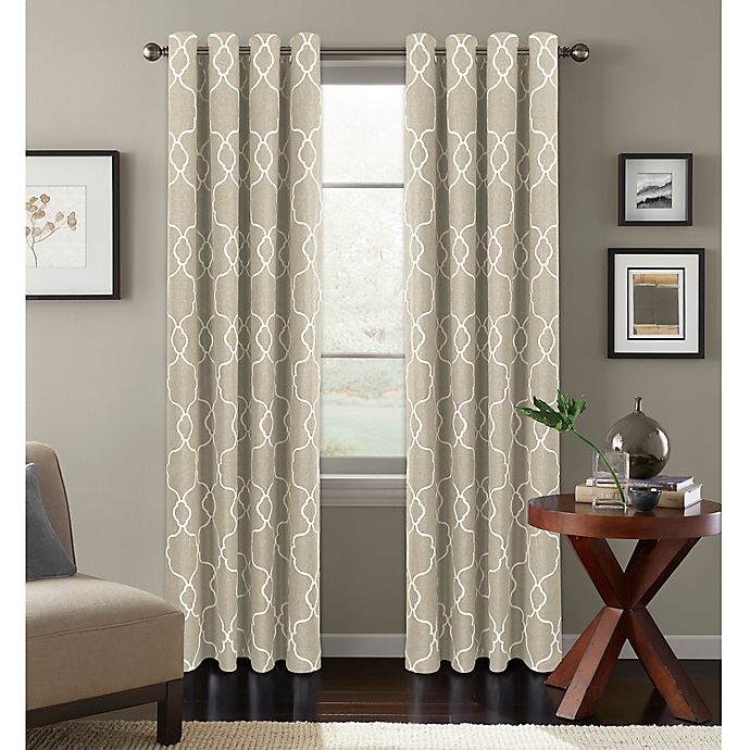 slide 1 of 2, Colordrift Mandy Grommet Top Room-Darkening Window Curtain Panel - Natural, 63 in