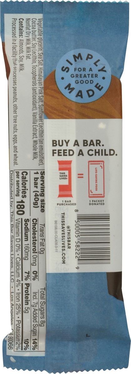 slide 2 of 11, This Saves Lives Dark Chocolate Sea Salt Bar 1.4 oz Bag, 1.4 oz