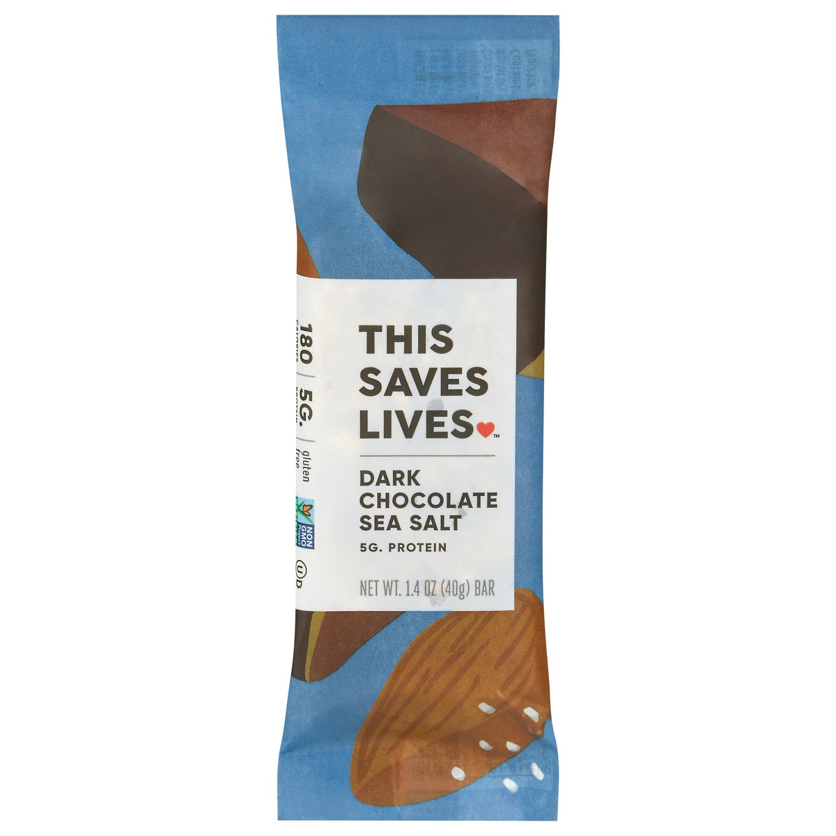 slide 1 of 11, This Saves Lives Dark Chocolate Sea Salt Bar 1.4 oz Bag, 1.4 oz