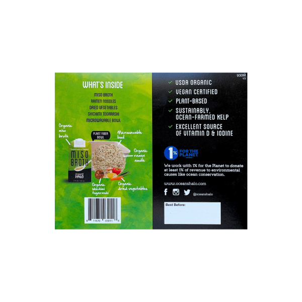 slide 9 of 9, Ocean's Halo Oceans Ha Noodle Miso Bowl, 10.75 oz