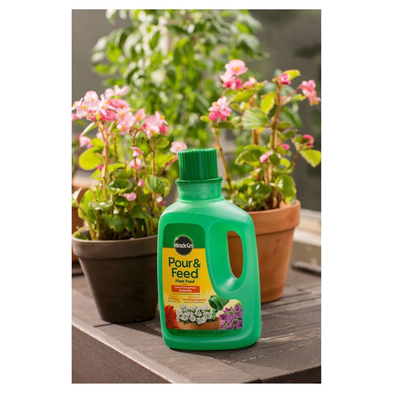 slide 2 of 4, Miracle-Gro Pour & Feed Liquid Plant Food Ready to Use, 32 oz