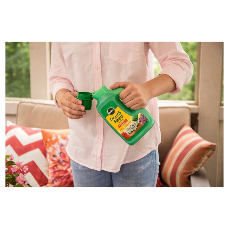 slide 4 of 4, Miracle-Gro Pour & Feed Liquid Plant Food Ready to Use, 32 oz