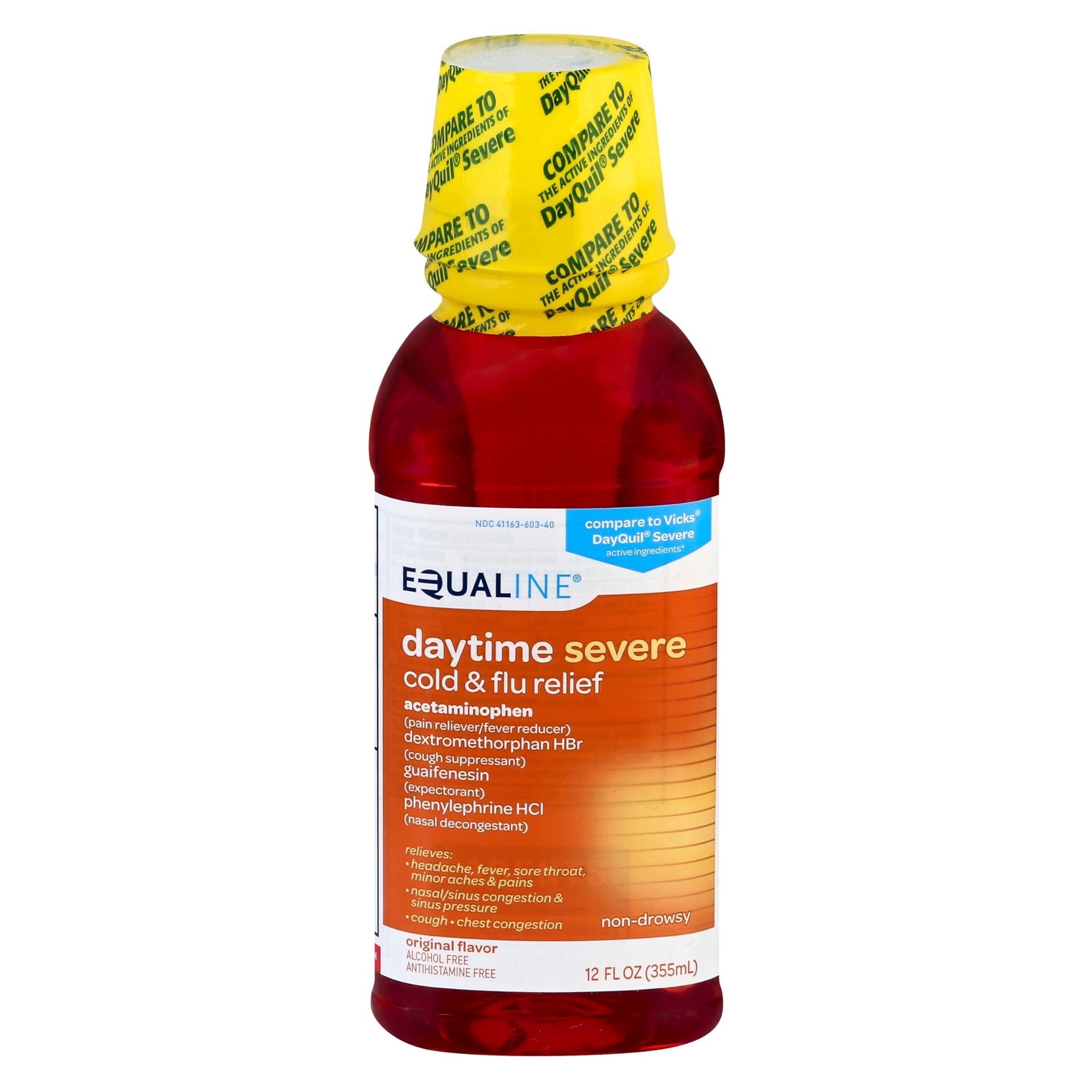 slide 1 of 1, Equaline Severe Cold/Flu Dt Berry, 12 oz