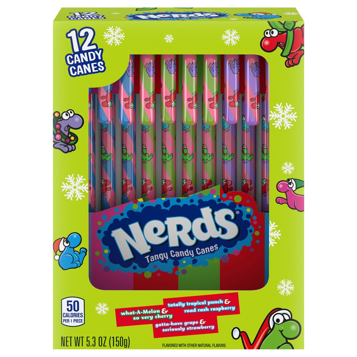 slide 2 of 4, Nerds Tangy Candy Canes 12 12 ea, 12 ct; 5.3 oz