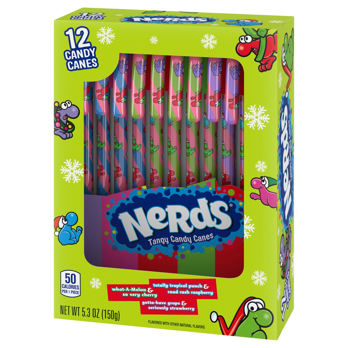 slide 3 of 4, Nerds Tangy Candy Canes 12 12 ea, 12 ct; 5.3 oz