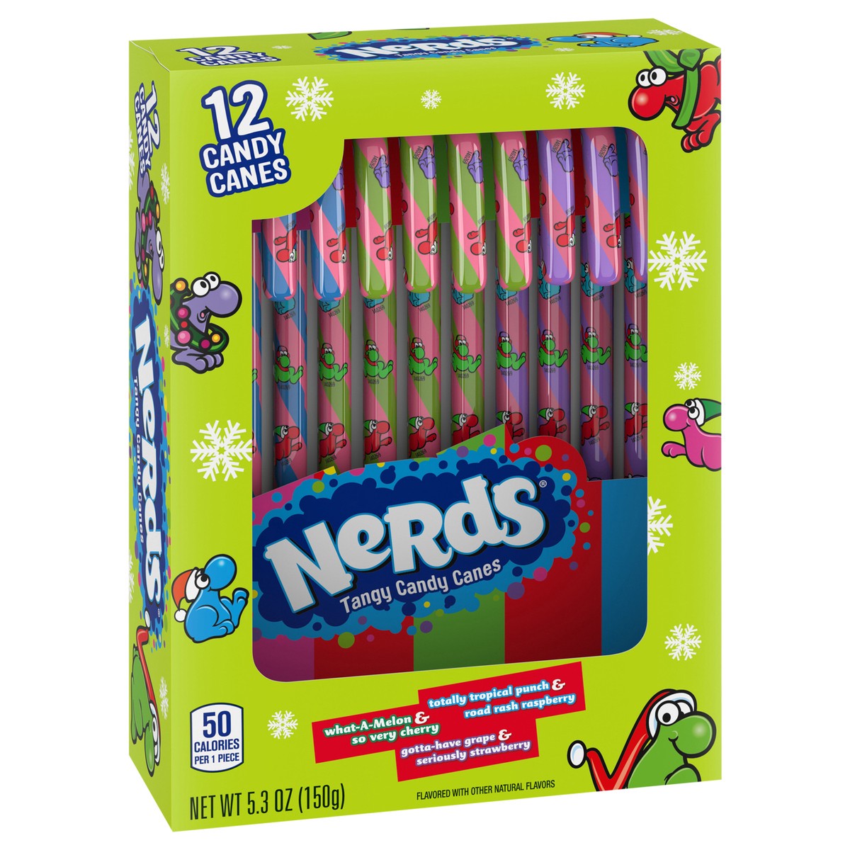 slide 4 of 4, Nerds Tangy Candy Canes 12 12 ea, 12 ct; 5.3 oz