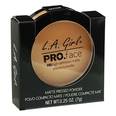 slide 1 of 1, L.A. Girl Pro Face Matte Pressed Powder Soft Honey, 0.25 oz