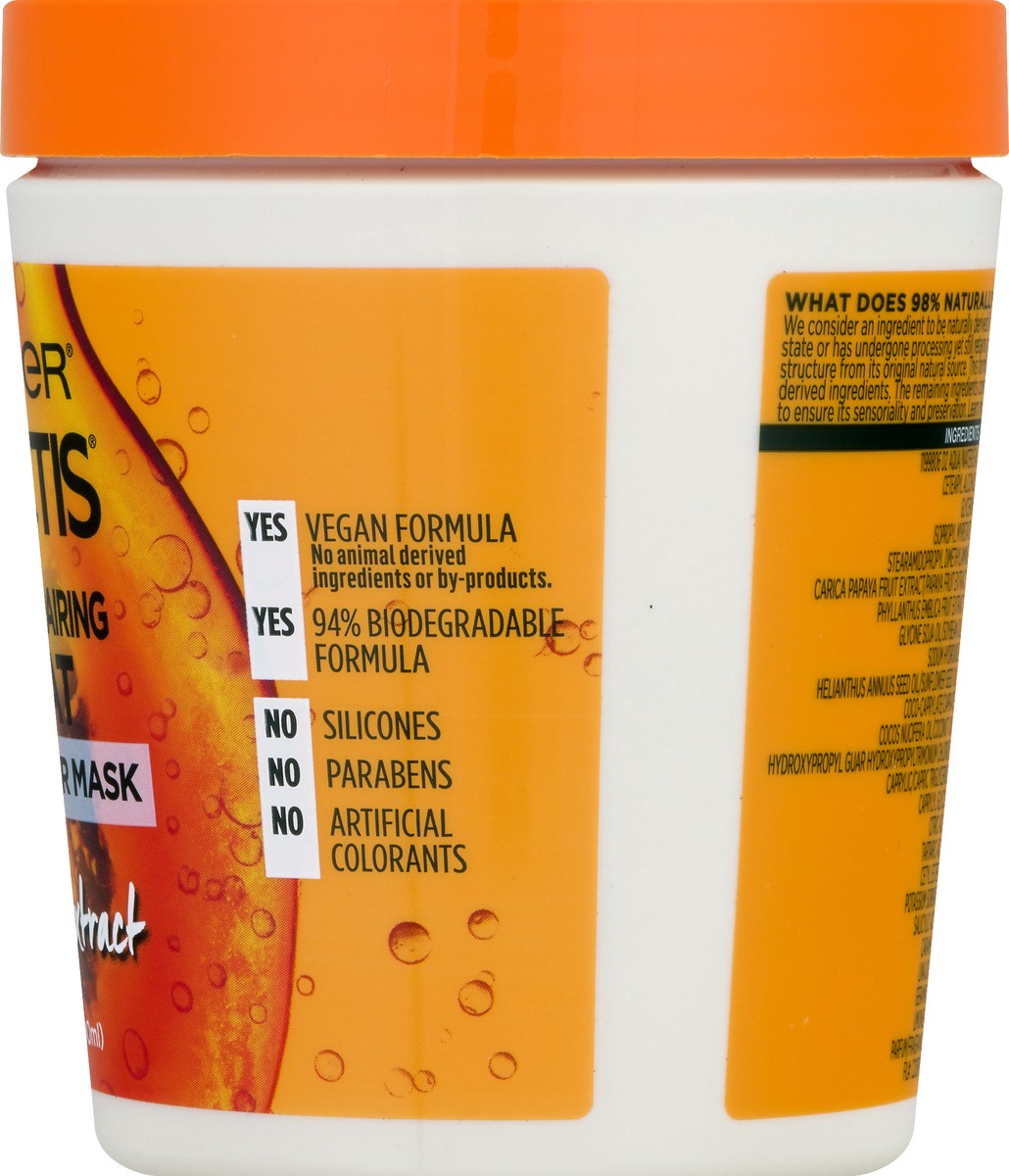 slide 8 of 9, Garnier Fructis Papaya Extract Damage Repairing Treat 1 Minute Hair Mask 13.5 oz, 13.5 oz