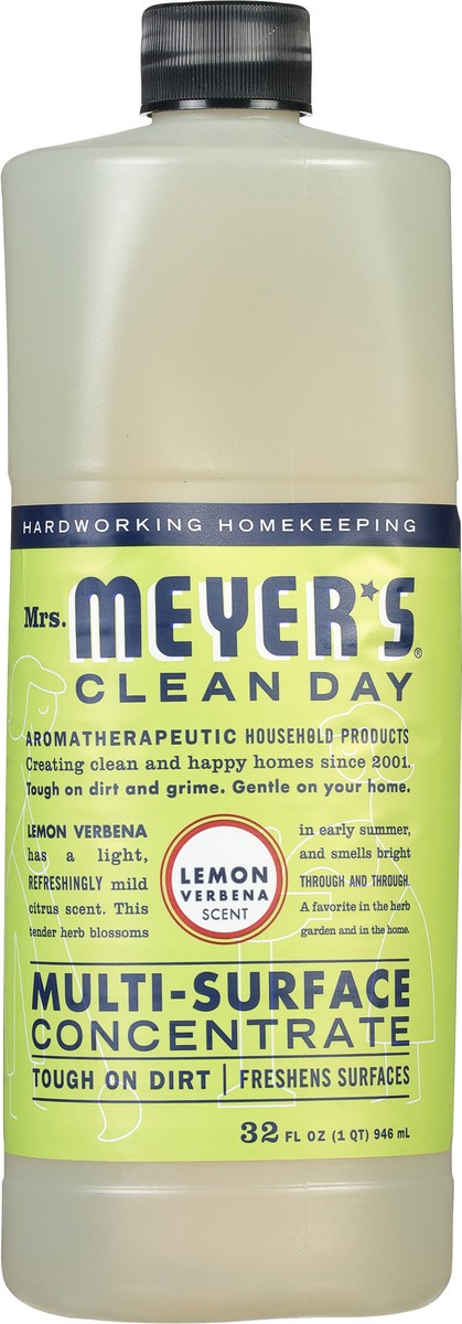 slide 6 of 9, Mrs. Meyer's Clean Day Lemon Verbena Scent Multi-Surface Concentrate 32 fl oz, 32 fl oz