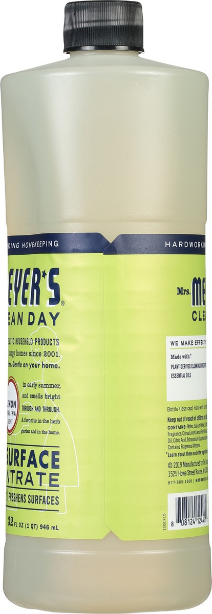 slide 8 of 9, Mrs. Meyer's Clean Day Lemon Verbena Scent Multi-Surface Concentrate 32 fl oz, 32 fl oz