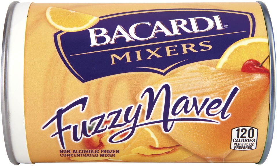 slide 1 of 1, Bacardi Mixers Fuzzy Navel, 10 fl oz