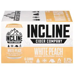 Incline Cider Company White Peach Cider 6 - 12 fl oz Cans