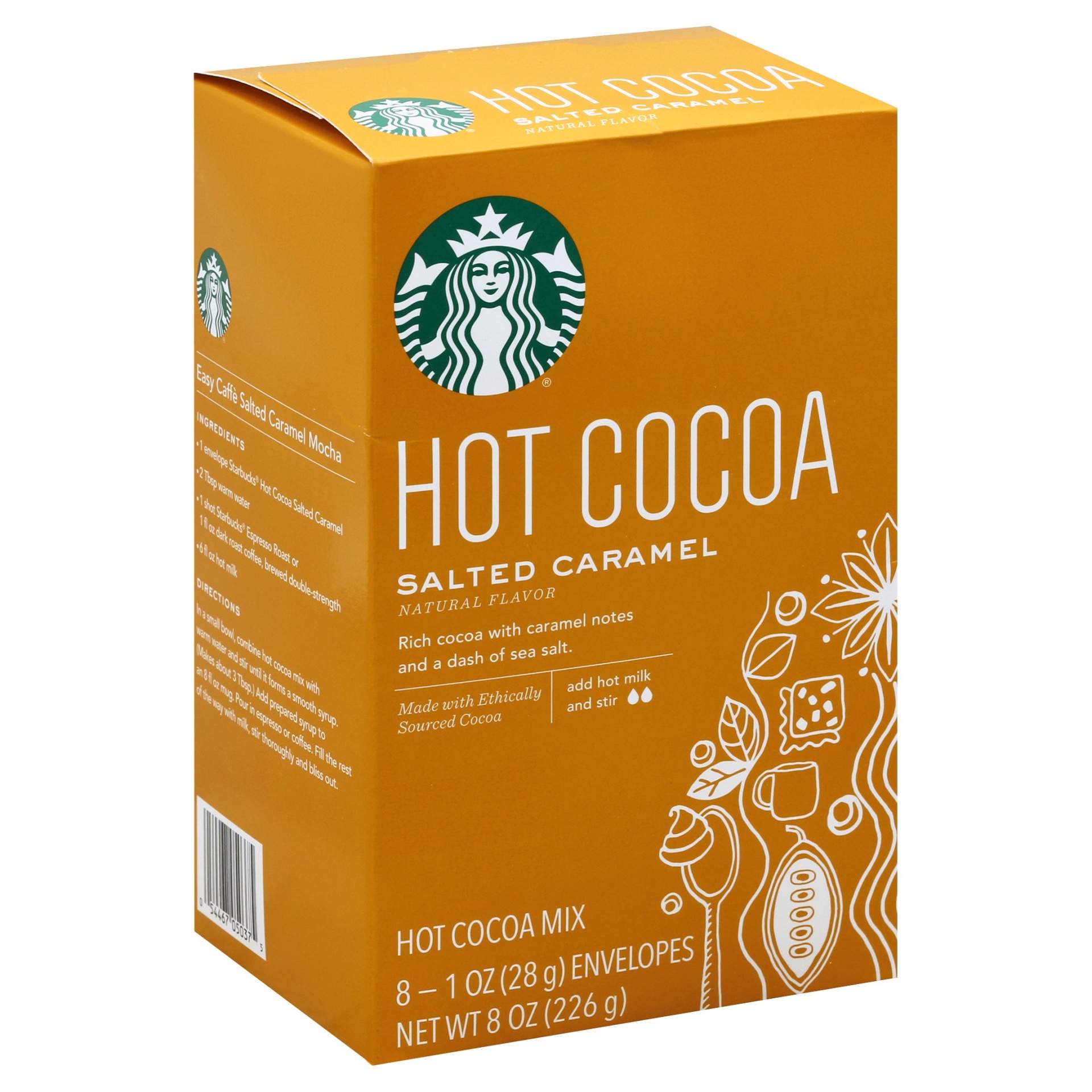 slide 1 of 5, Starbucks Salted Caramel Hot Cocoa Mix, 8 oz