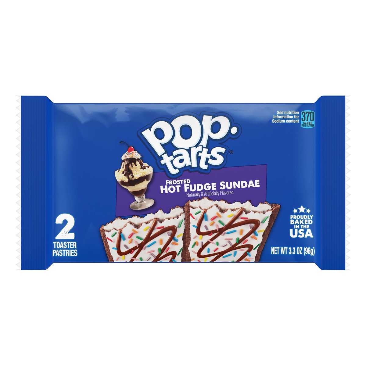 slide 1 of 3, Pop-Tarts Frosted Hot Fudge Sundae Toaster Pastries 2 ea, 2 ct