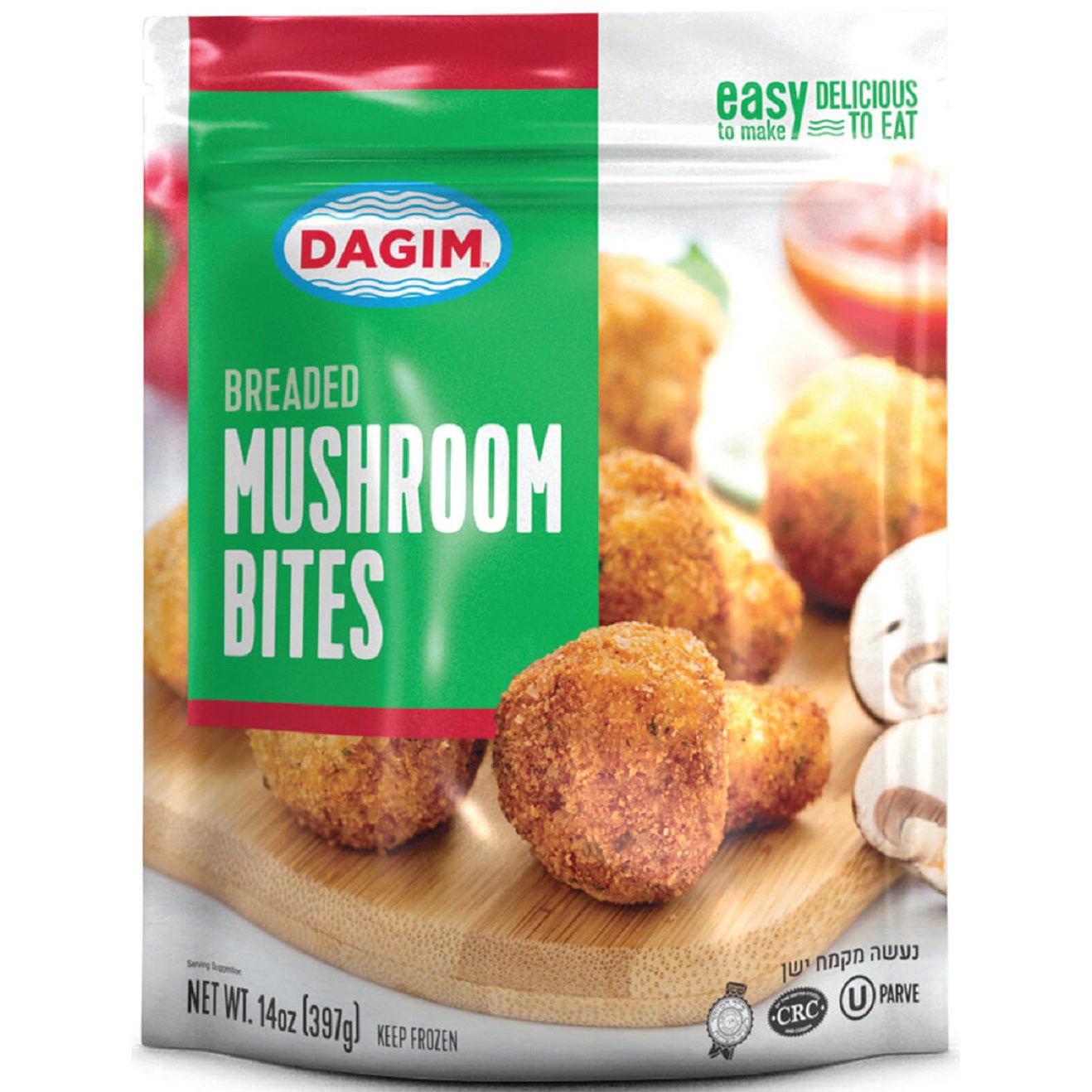 slide 1 of 1, Dagim Breaded Mushroom Bites, 14 oz