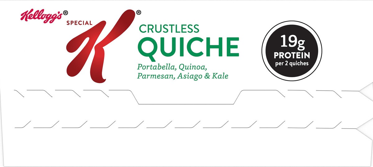 slide 5 of 10, Kellogg's Special K Portabella, Quinoa, Parmesan, Asiago and Kale Crustless Quiche, 7 oz