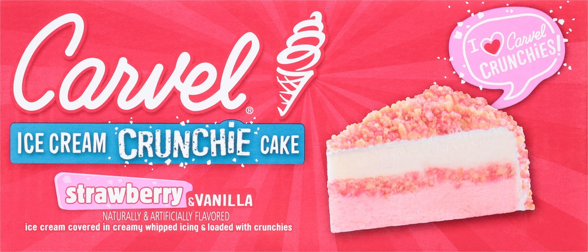 slide 6 of 9, Carvel Strawberry Crunchie Ice Cream Cake  25 oz., 25 oz