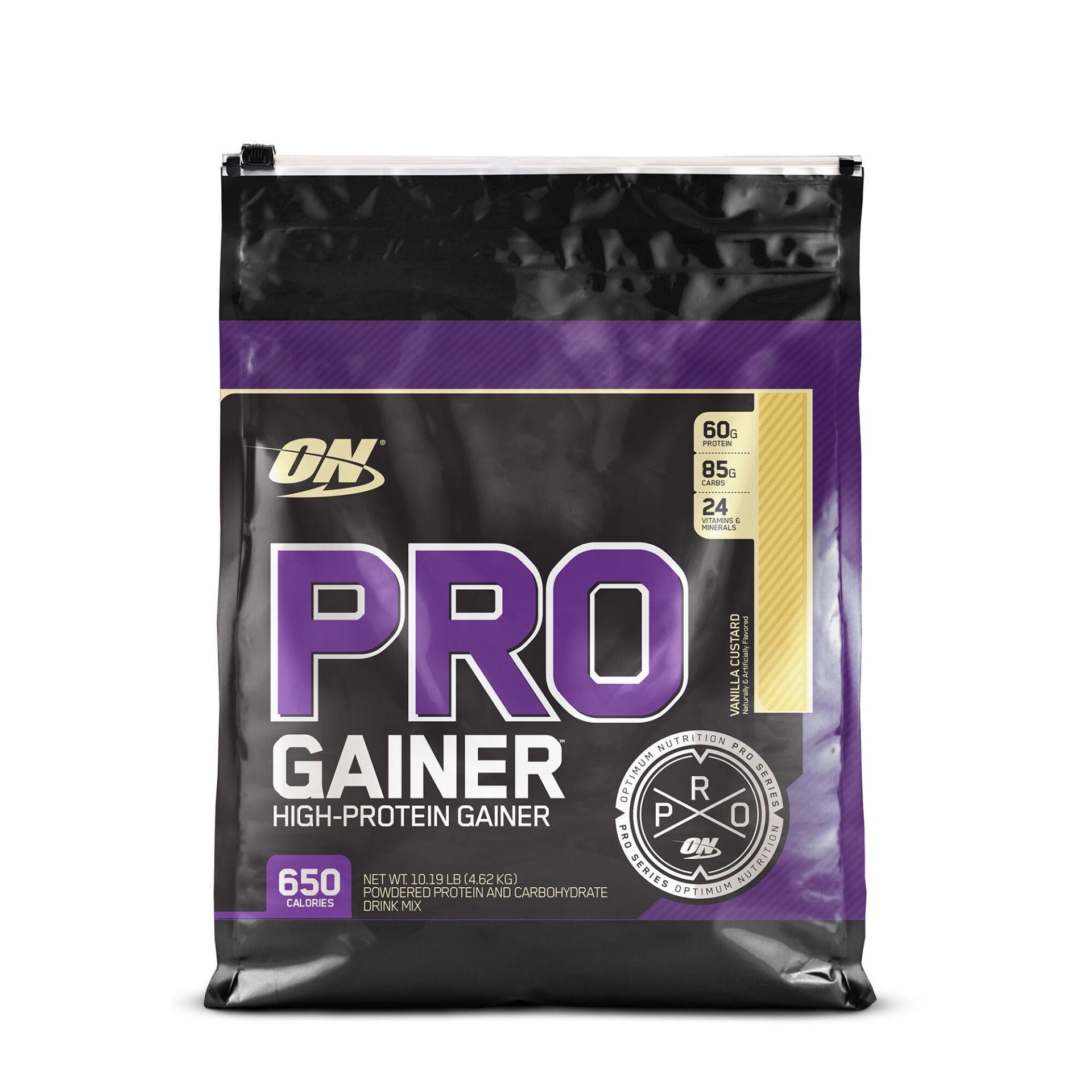 slide 1 of 1, Optimum Nutrition PRO Gainer - Vanilla Custard, 10 lb