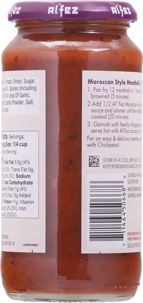 slide 8 of 13, Al'Fez Moroccan Style Meatball Sauce 15.8 oz, 15.8 oz