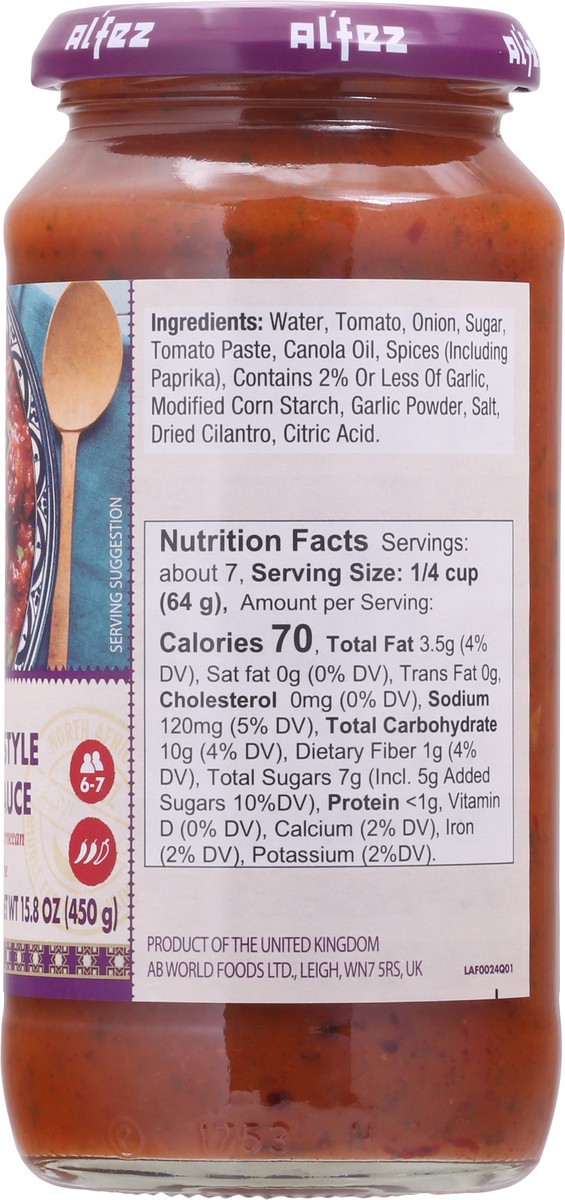 slide 12 of 13, Al'Fez Moroccan Style Meatball Sauce 15.8 oz, 15.8 oz