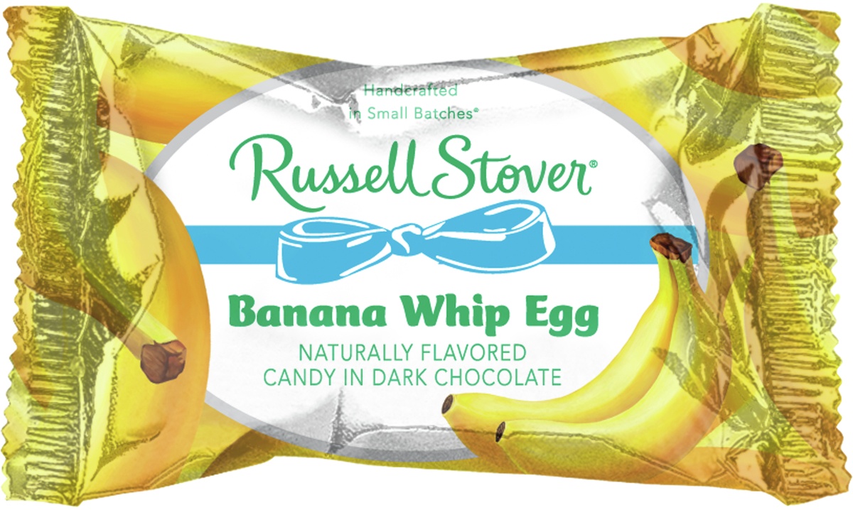 slide 1 of 1, Russell Stover Banana Whip Egg - Dark Chocolate, 1 oz