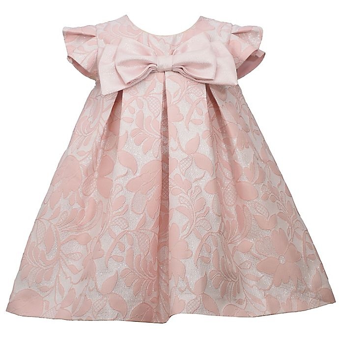 slide 1 of 1, Bonnie Baby Dress 6-9M PINK BIG BOW FLWR, 1 ct