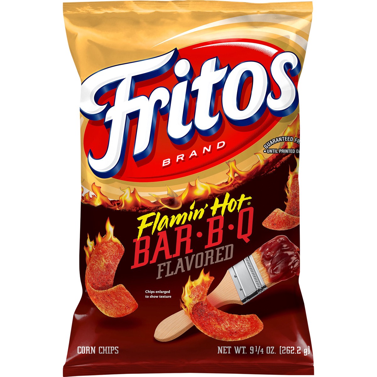 slide 1 of 3, Fritos Flamin Hot Bbq Chips, 9.25 oz