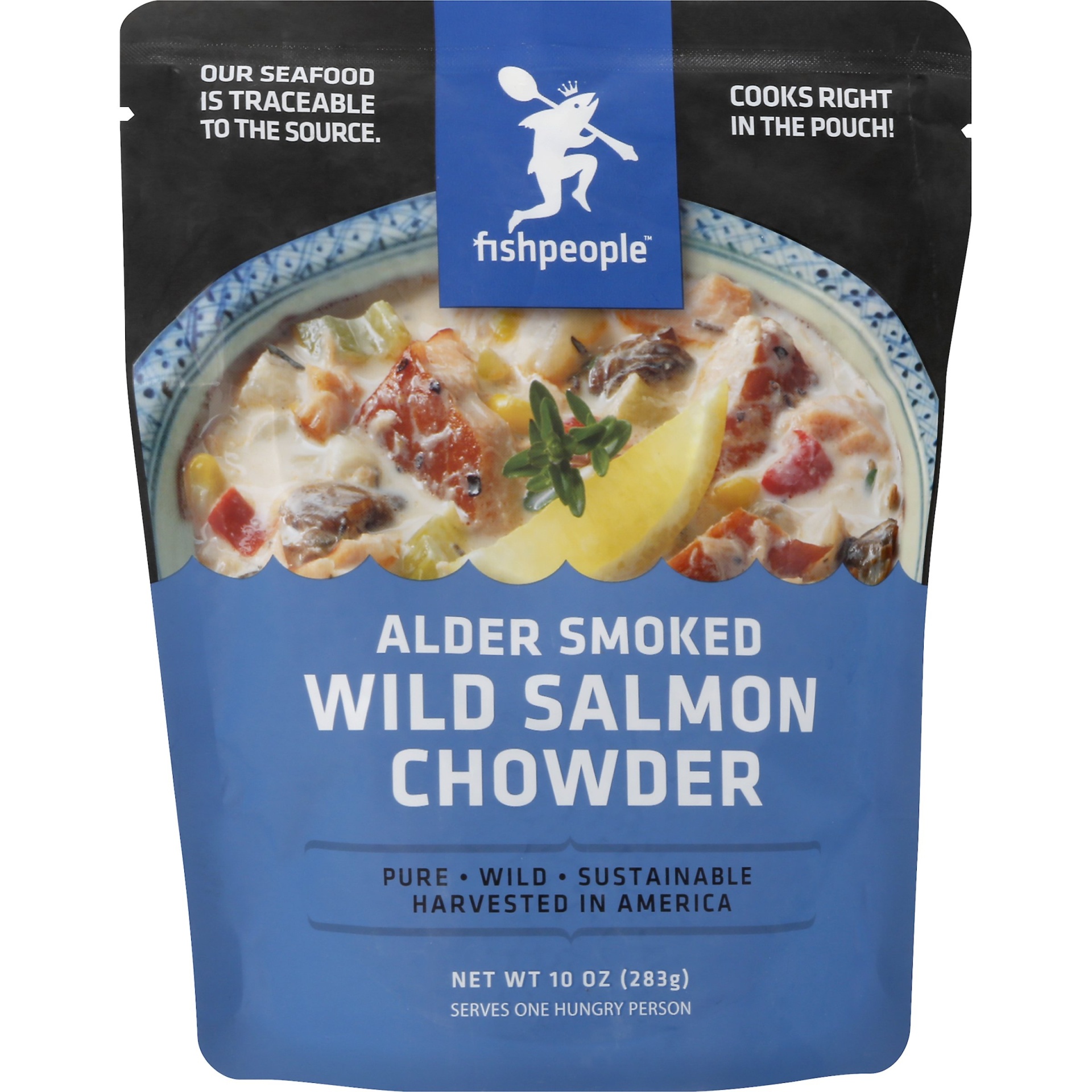 slide 1 of 1, Fishpeople Alder Smoked Wild Salmon Chowder, 10 oz