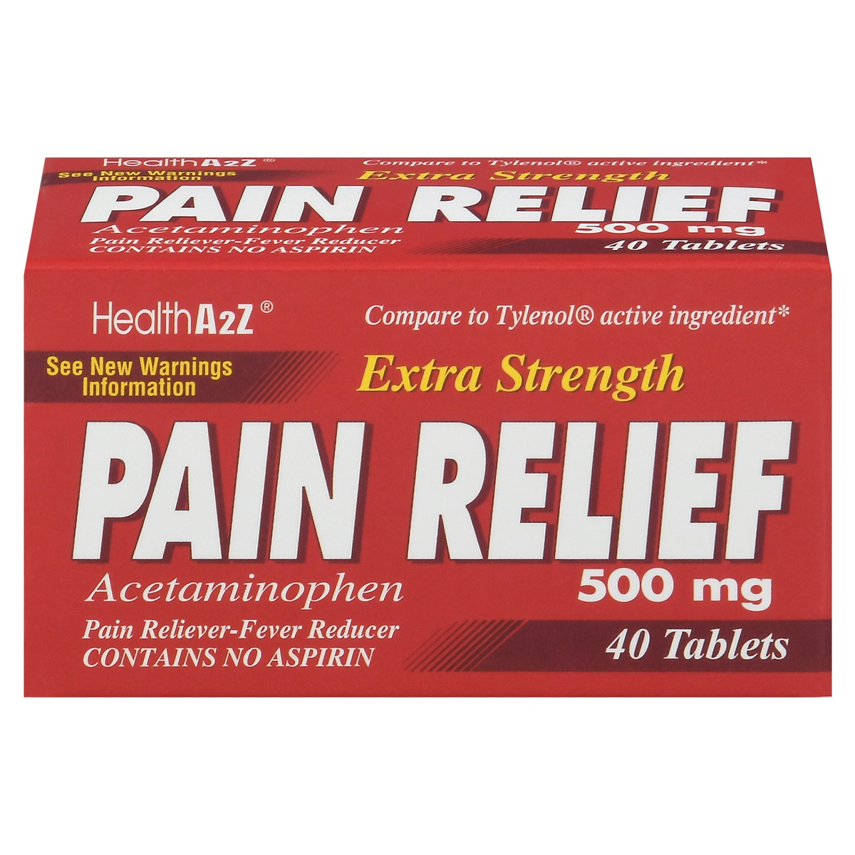 slide 1 of 1, Health A2Z Extra Strength Pain Relief, 40 ct
