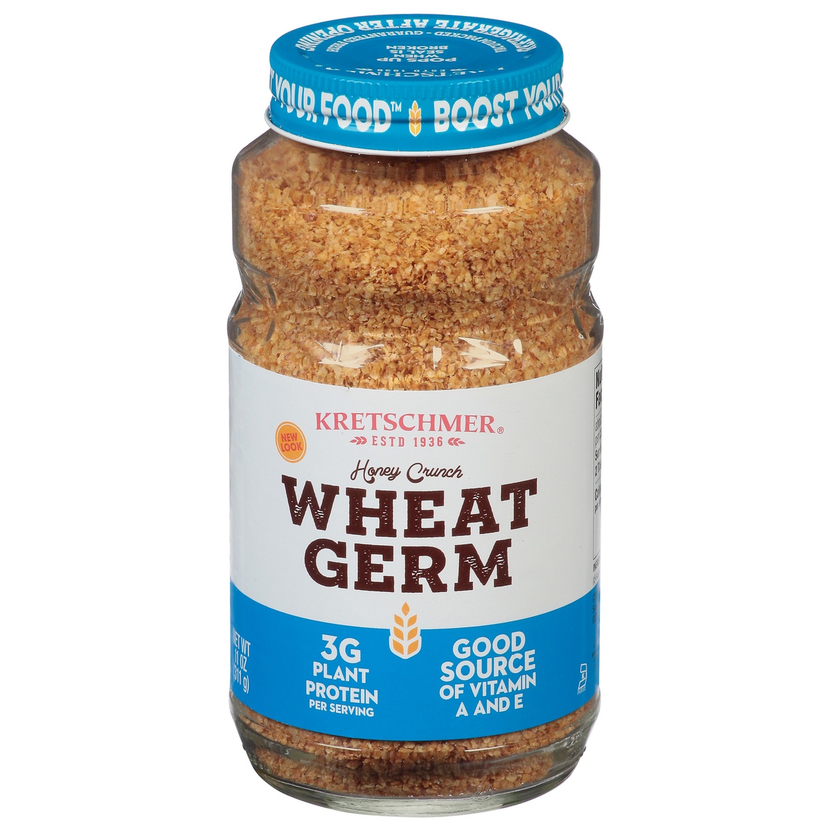 slide 1 of 1, Kretschmer Honey Crunch Wheat Germ, 11 oz